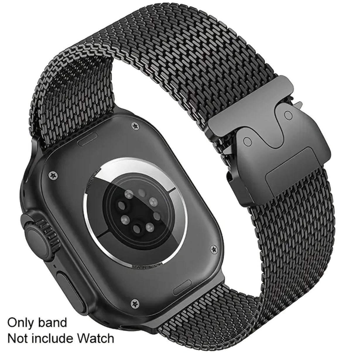 Milanese Mesh Loop for Apple Watch Bands 49mm 46mm 45mm 44mm 42mm for Men Women, Stainless Steel Mesh Loop with Parachute-style Buckle for iWatch Ultra 2 Series 10 9 8 7 6 SE 5 4 3