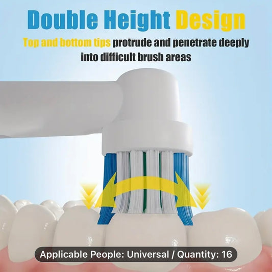 [Popular Choice] 16pcs Replacement Toothbrush Heads Suitable for Oral-B,